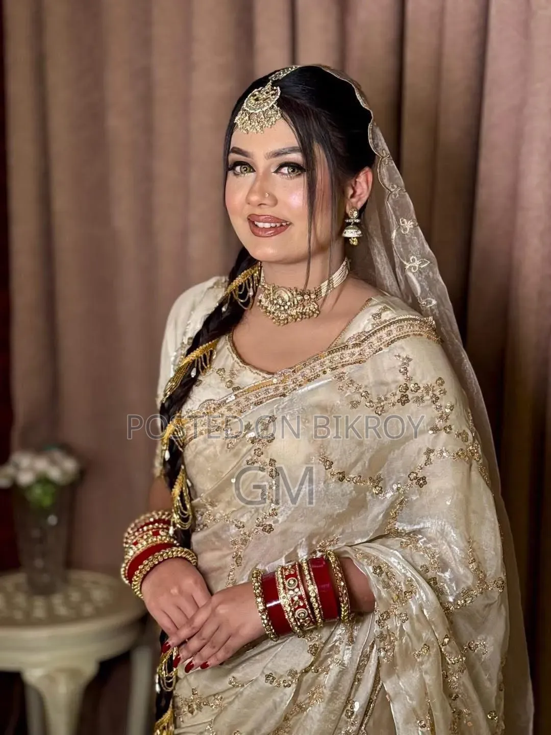 ইন্ডিয়ান জর্জেট শাড়ি উইথ ব্লাউজ পিস