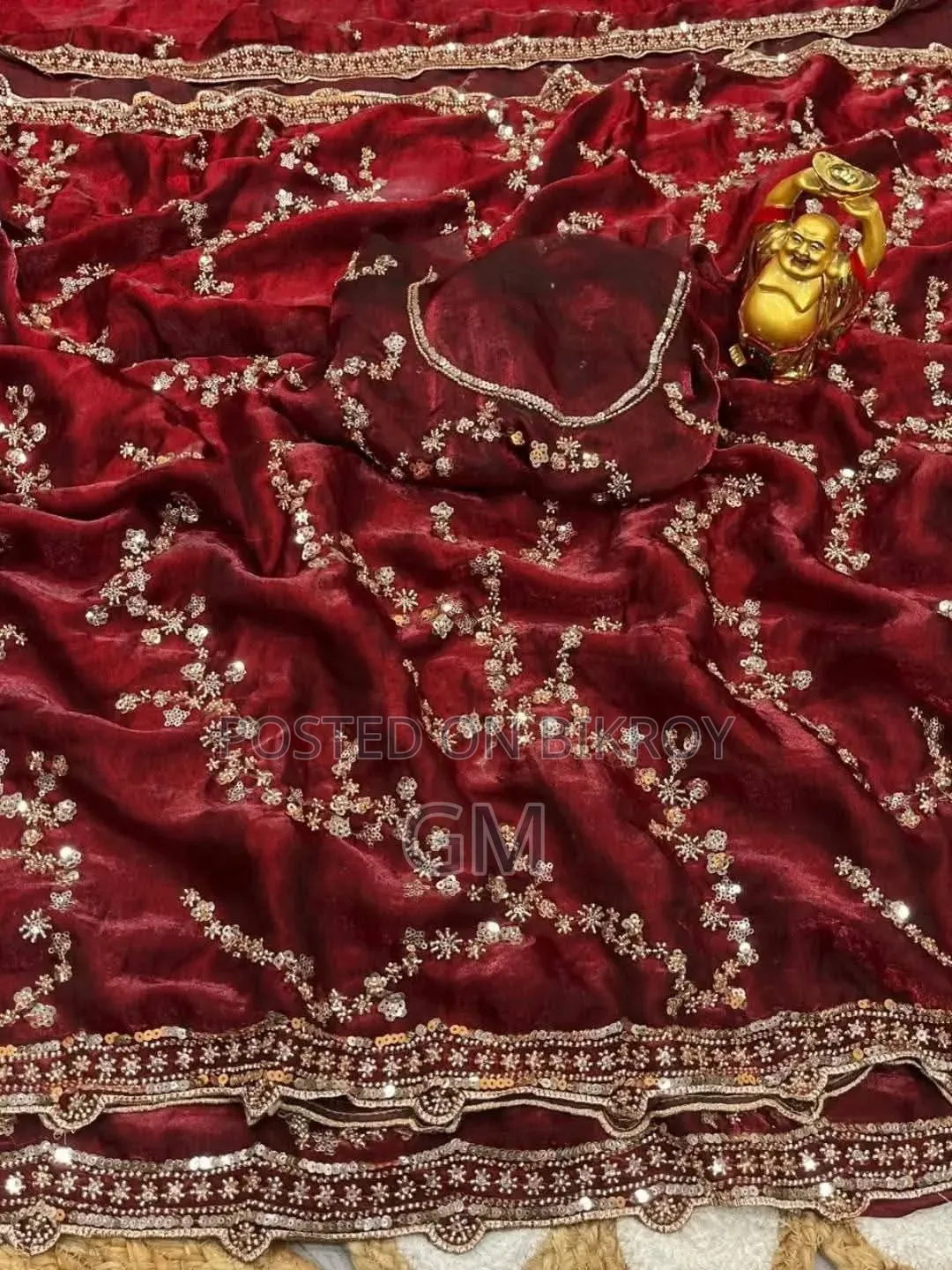 ইন্ডিয়ান জর্জেট শাড়ি উইথ ব্লাউজ পিস