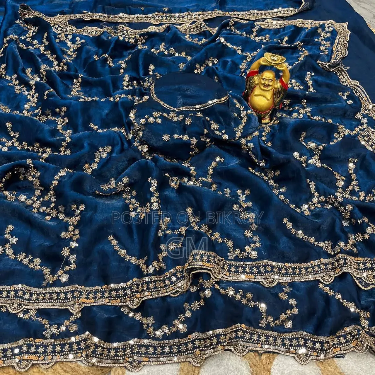 ইন্ডিয়ান জর্জেট শাড়ি উইথ ব্লাউজ পিস