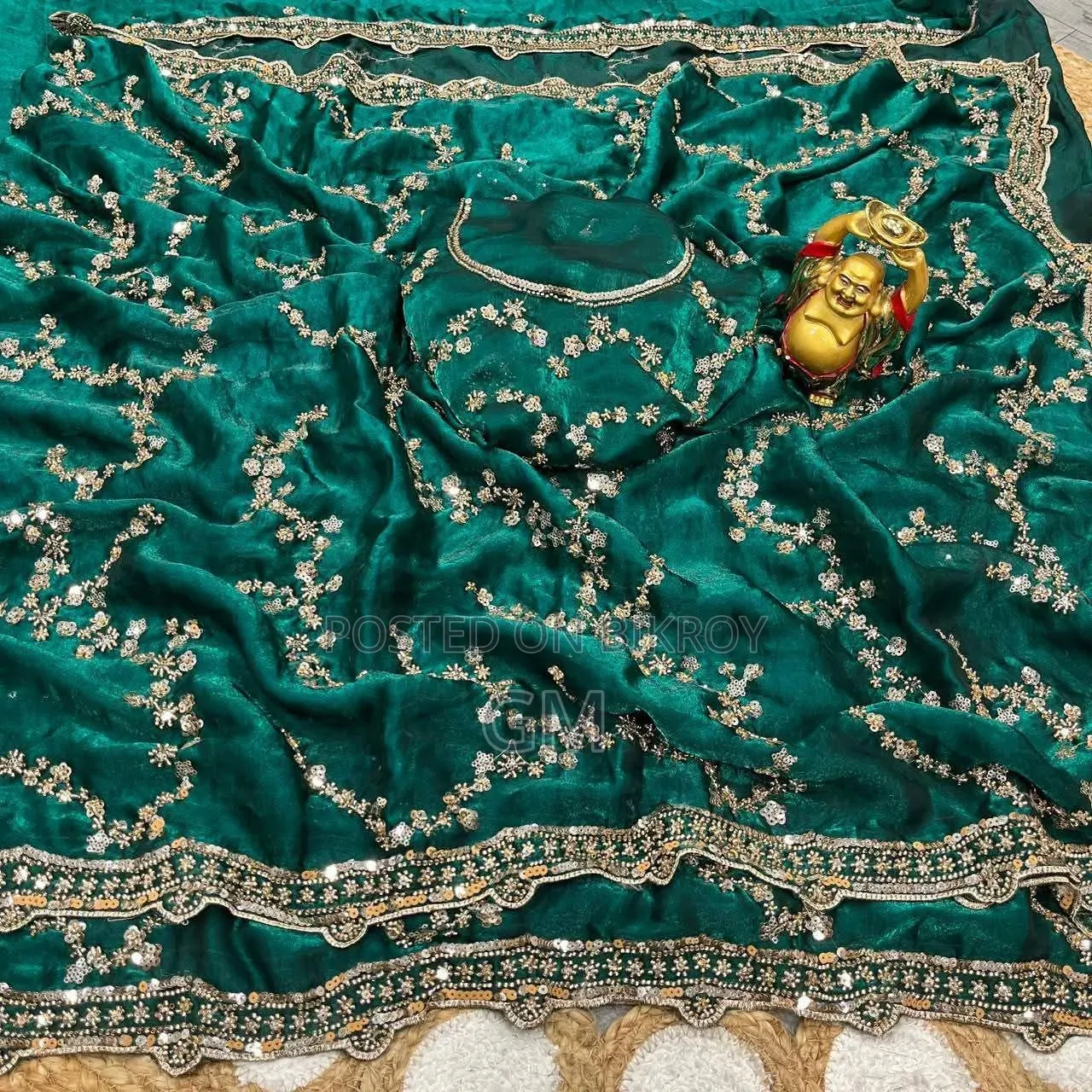 ইন্ডিয়ান জর্জেট শাড়ি উইথ ব্লাউজ পিস