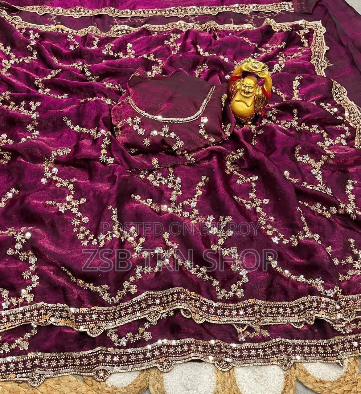 Indian Georgette Sharee With Blouse Piece