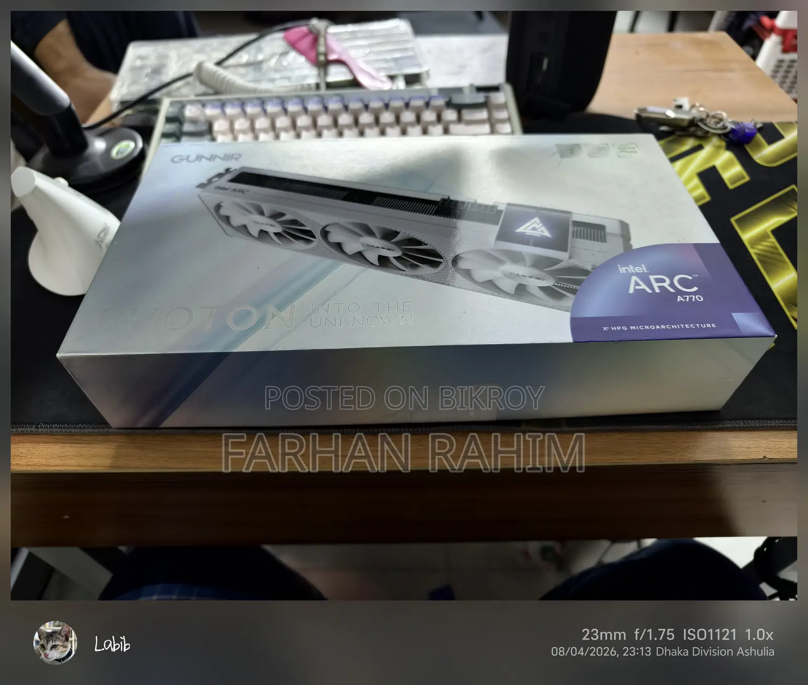 GUNNIR Intel Arc A770 Photon 16G OC White 16GB GDDR6 Graphics Card