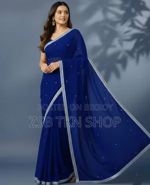 জর্জেট শাড়ি উইথ ব্লাউজ পিস