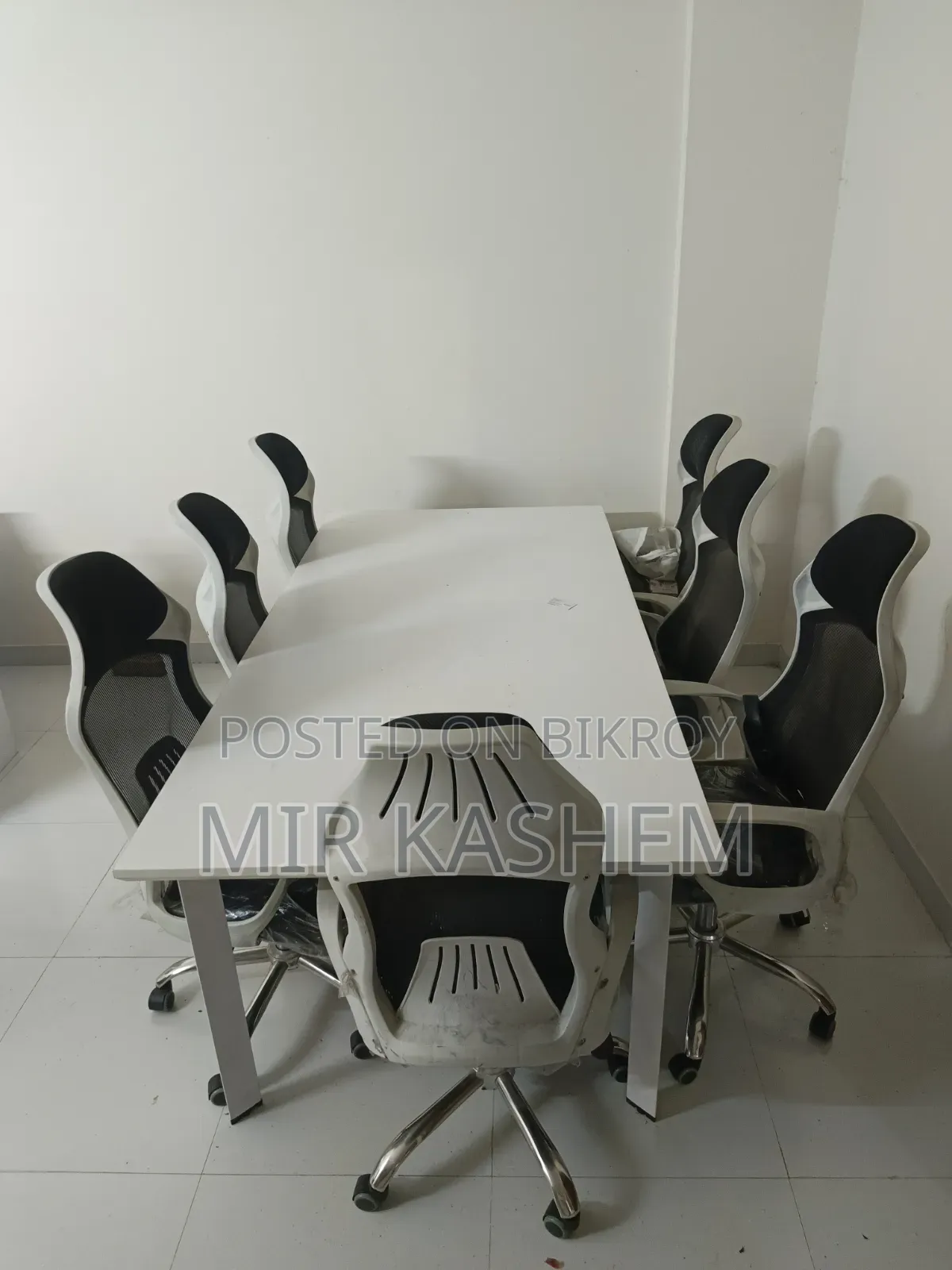 Premium Office Meeting Table Set with 7 Chairs—Custom Made Design