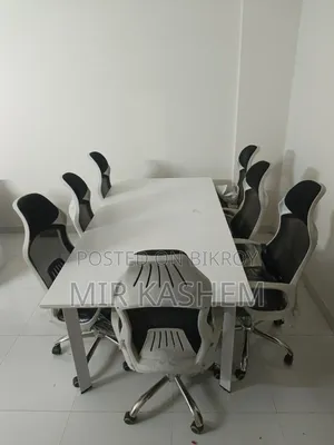 Premium Office Meeting Table Set with 7 Chairs—Custom Made Design
