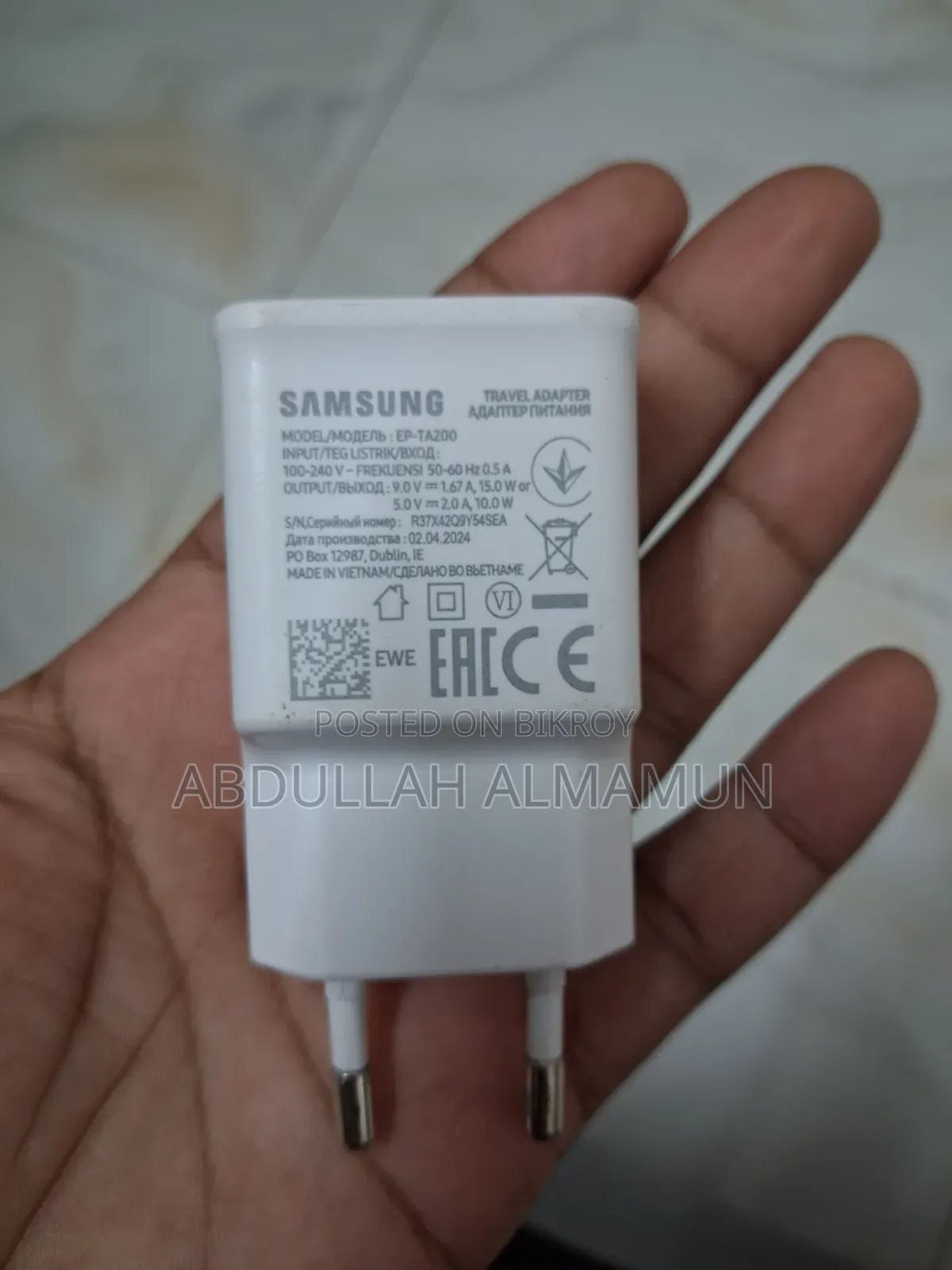 Samsung Original 15 Watt Charger