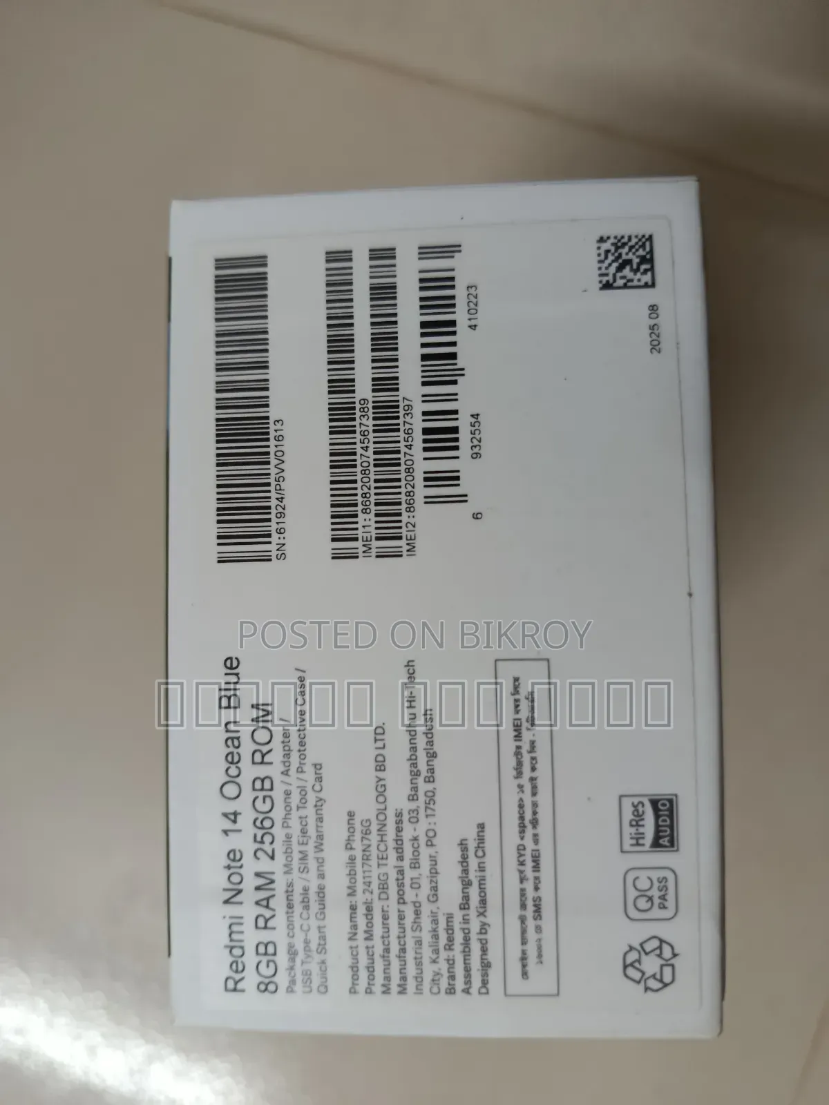 Xiaomi Redmi Note 14 4G 256 GB