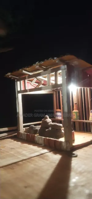 Handmade Showpiece, Rural Scenery, Bamboo House, Home Decor Items