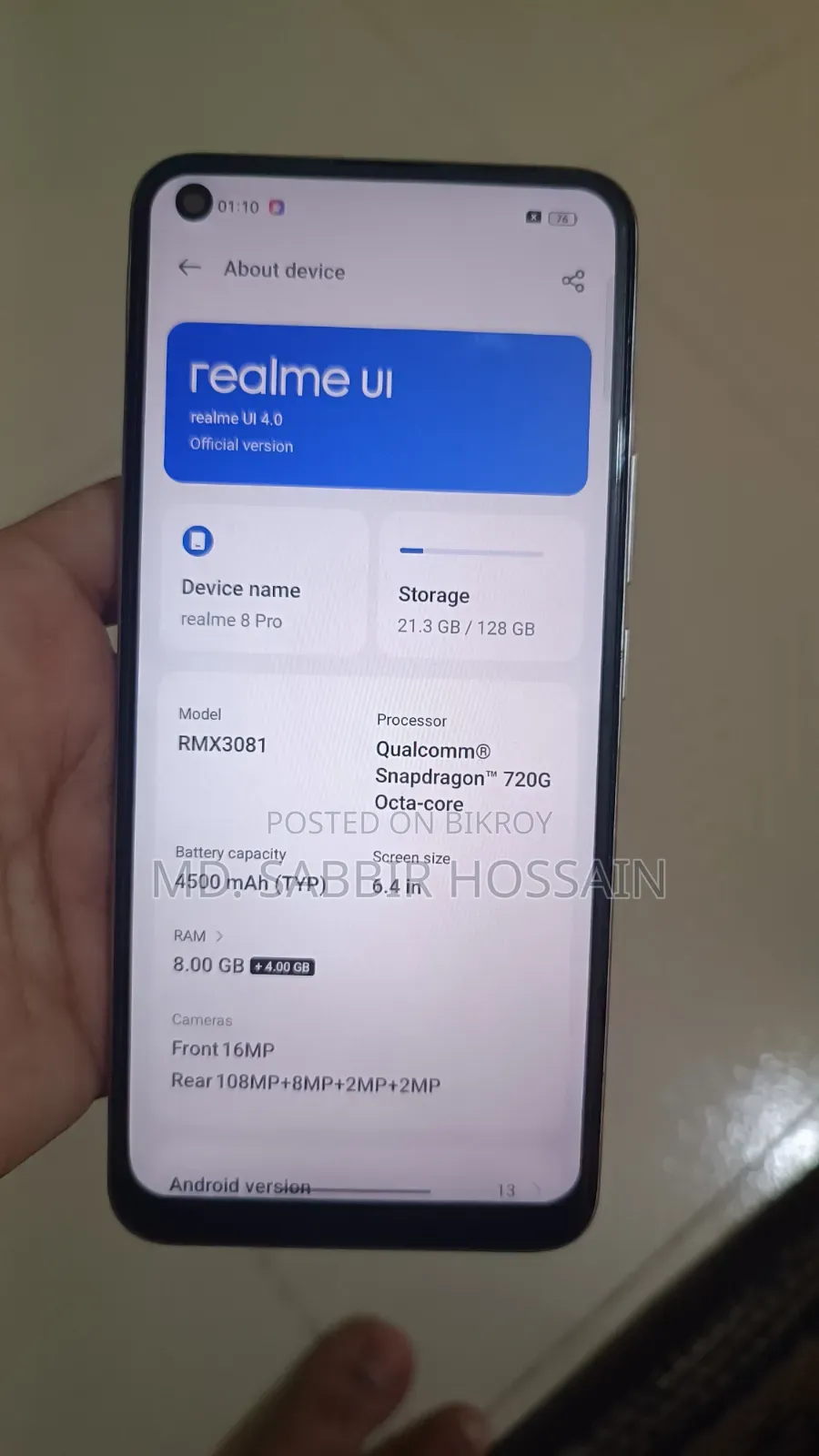 Realme 8 Pro 128 GB White