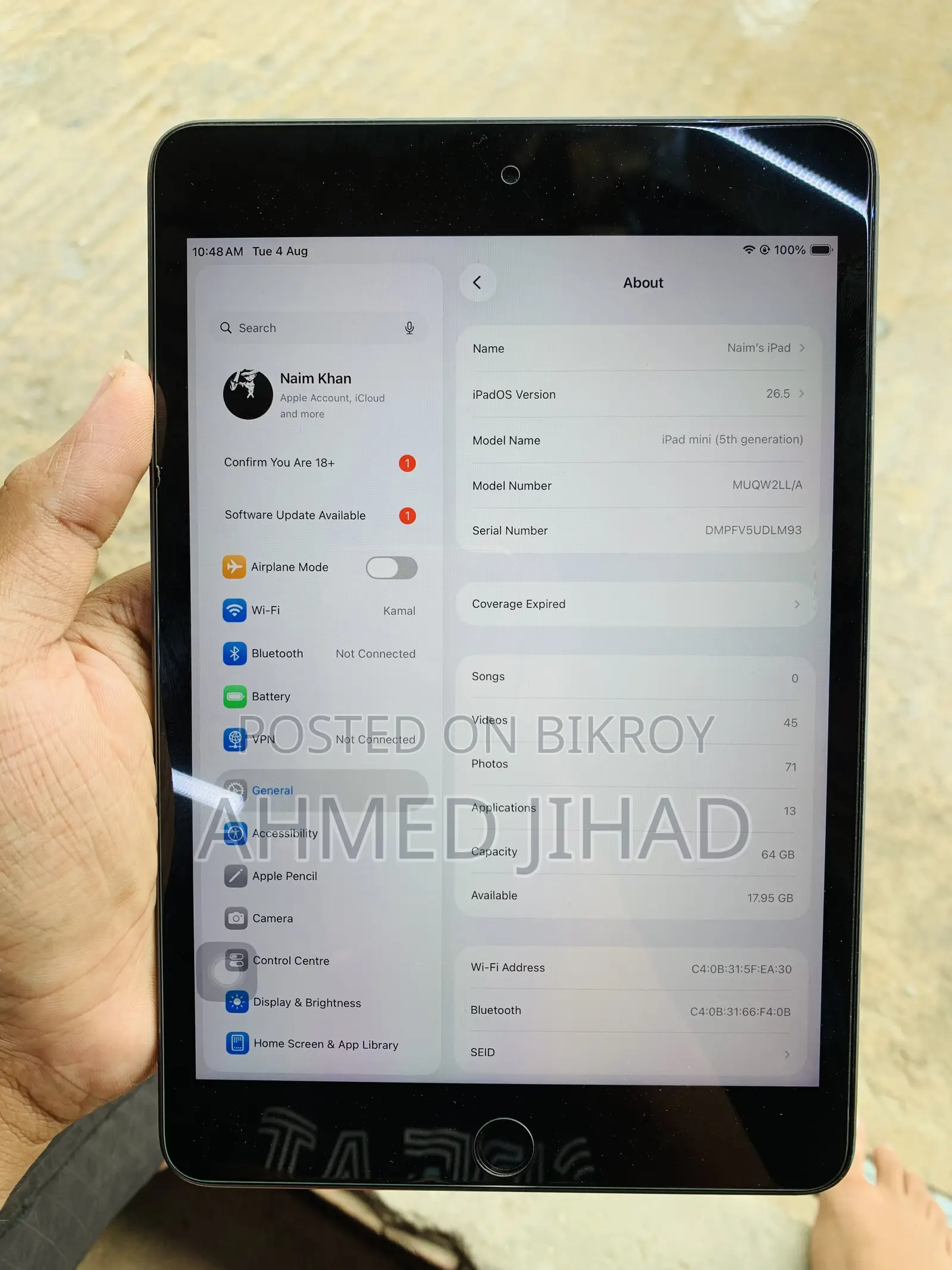 Apple iPad mini 5 64 GB Silver