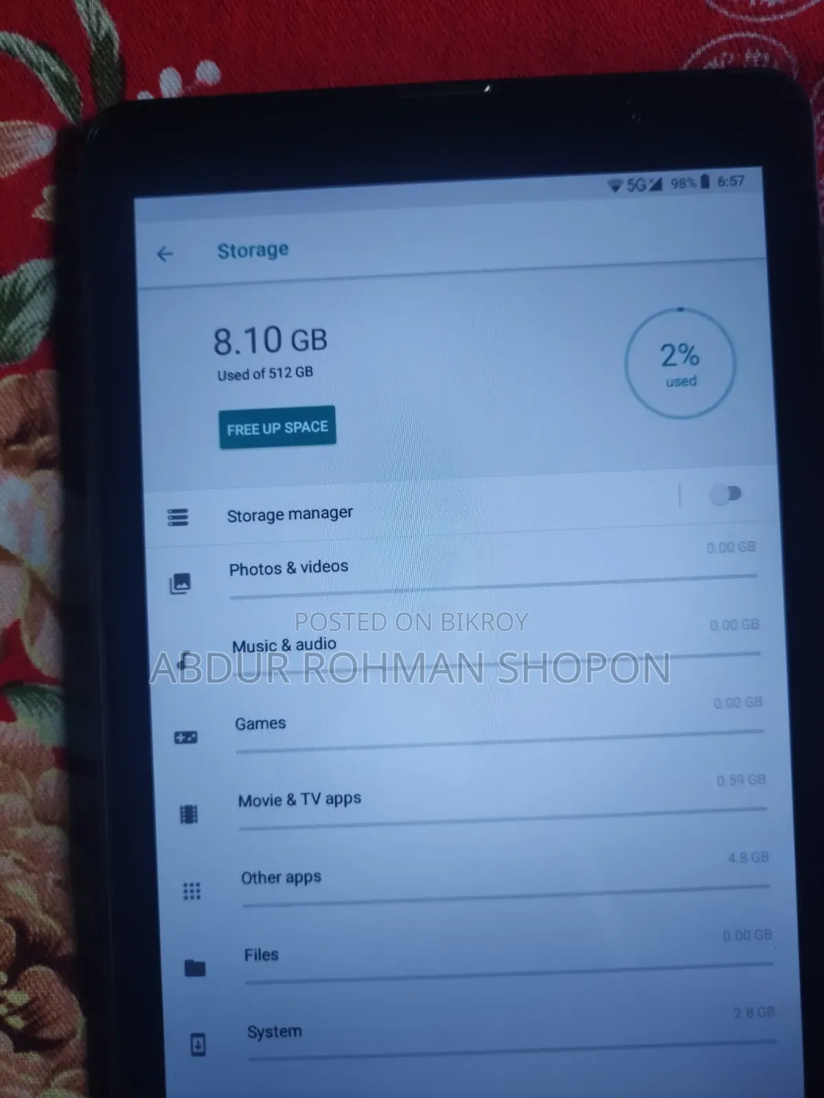 Oteeto TAB 8 512 GB Silver