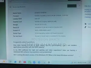 Desktop Computer 8GB Intel Core i5 SSD 140GB