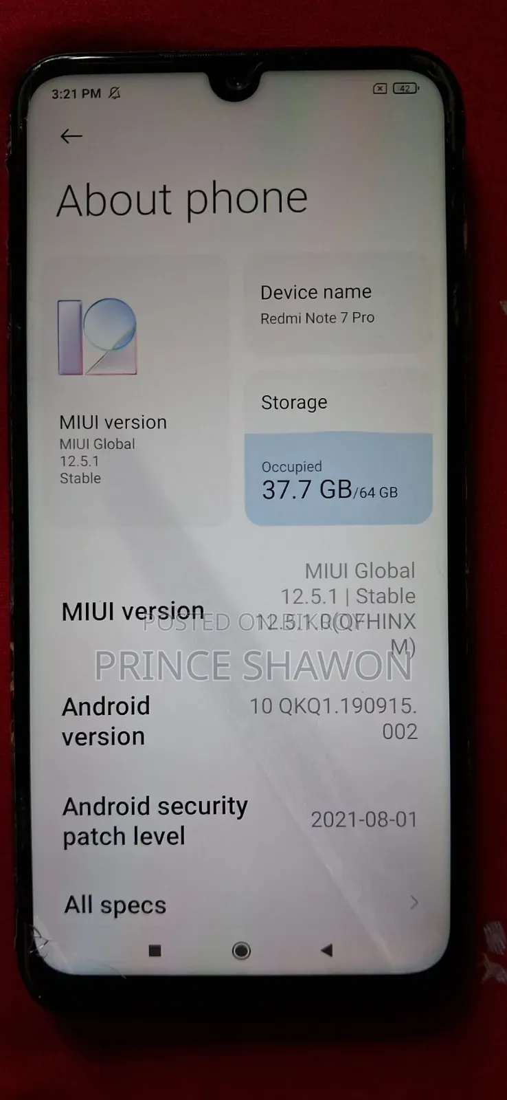 Xiaomi Redmi Note 7 Pro 64 GB Black