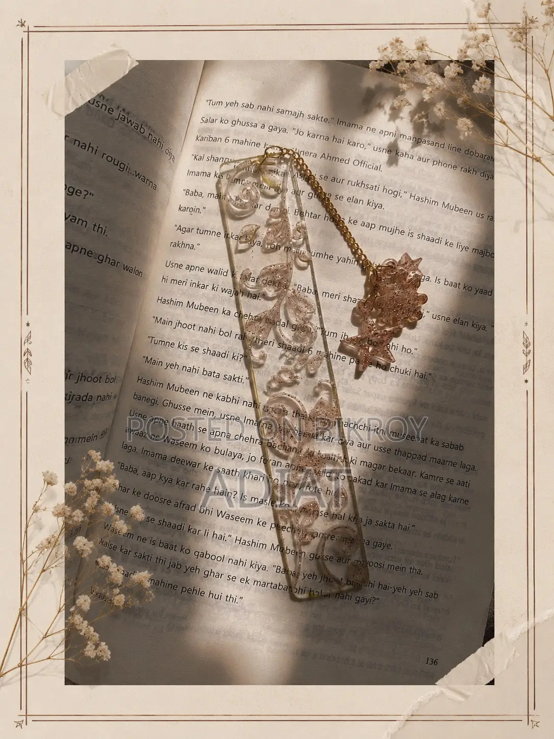 Resin Pen Bookmark for Sale