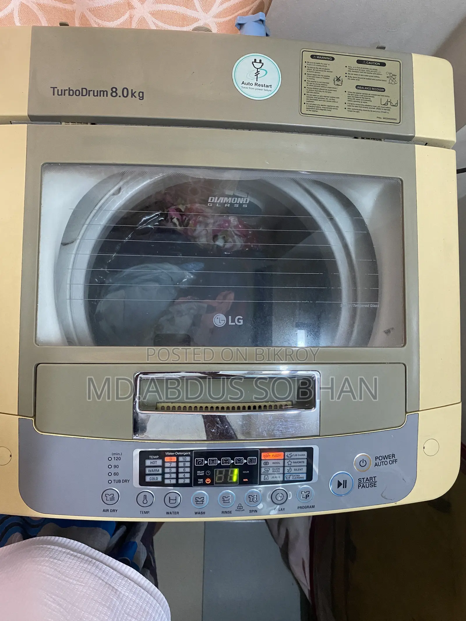 LG Washing Machine 8 Kg