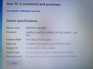 Laptop Dell Inspiron 15 4GB Intel Core i3 SSD 128GB