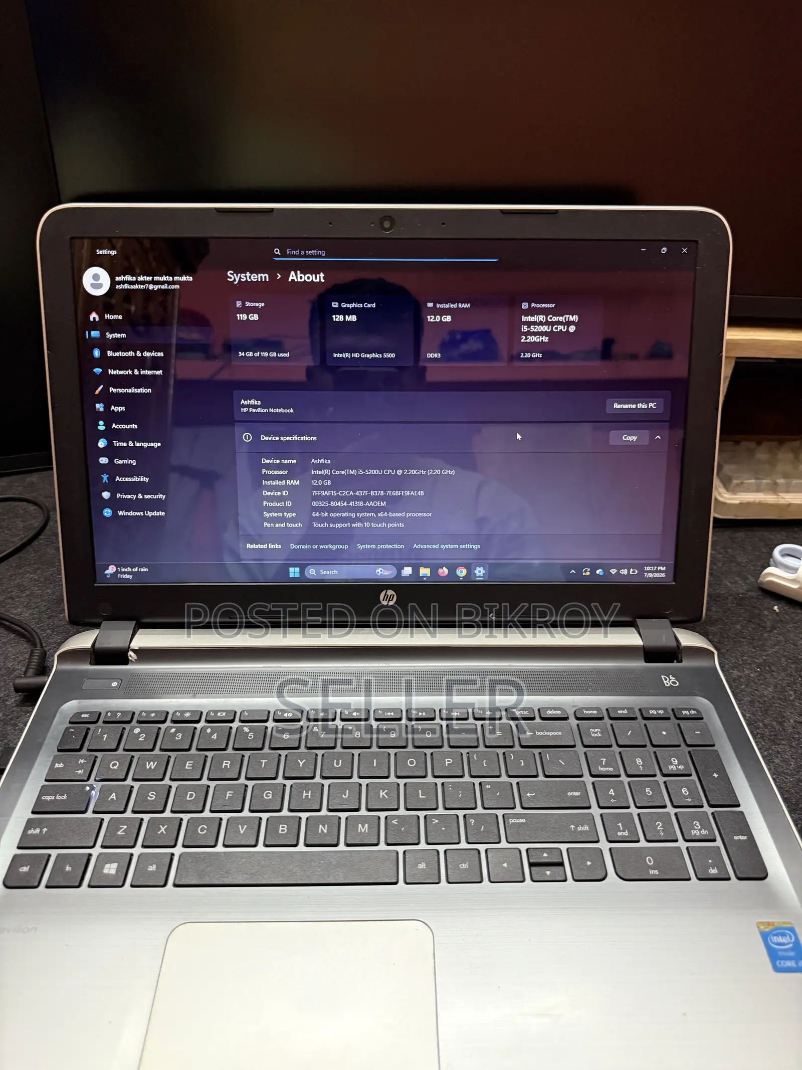 Laptop HP Pavilion 15 12GB Intel Core i5 SSD 128GB