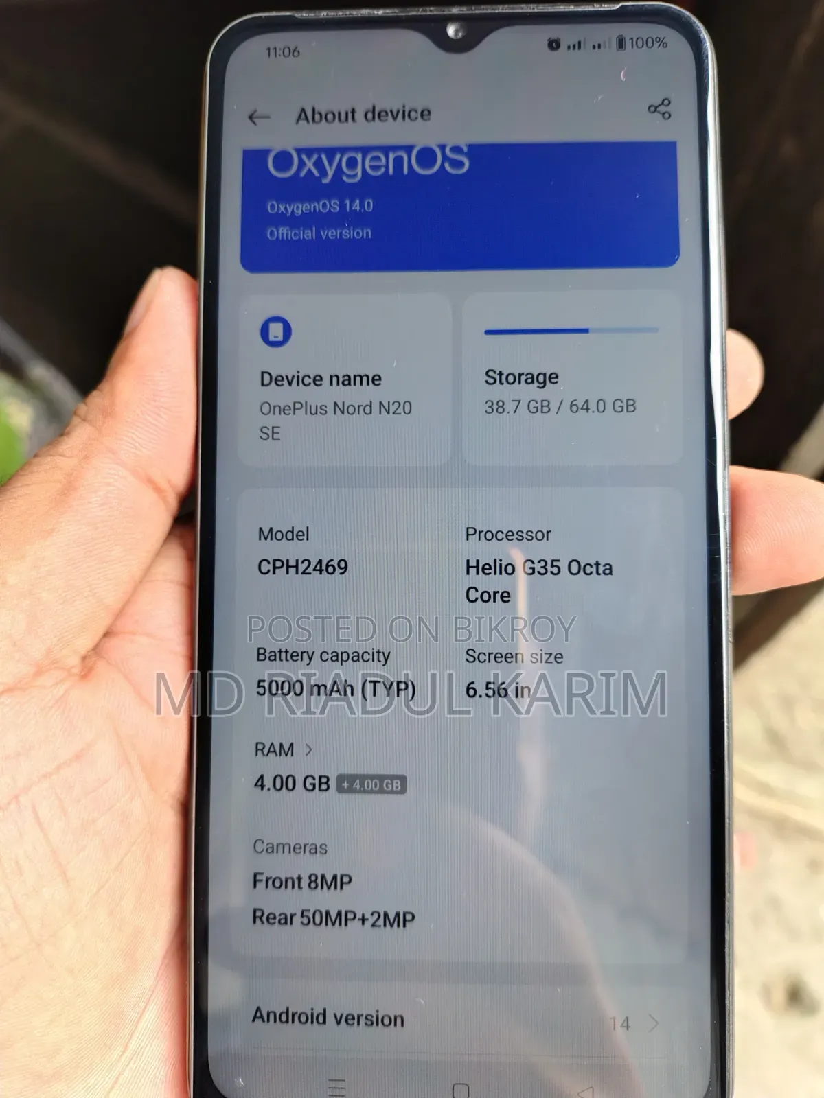 OnePlus Nord N20 SE 64 GB Black