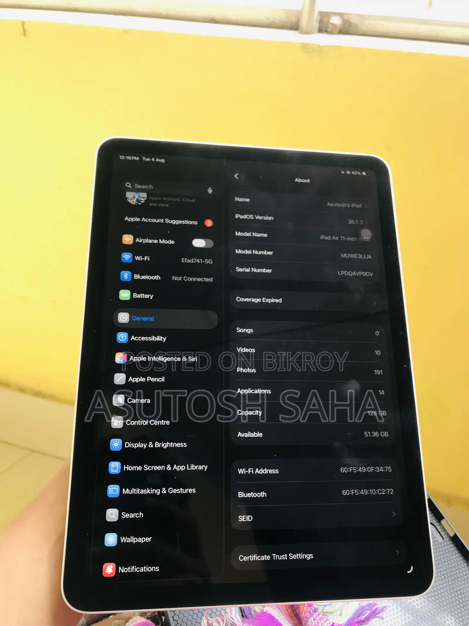 Apple iPad Air 11 (2024) 128 GB Silver