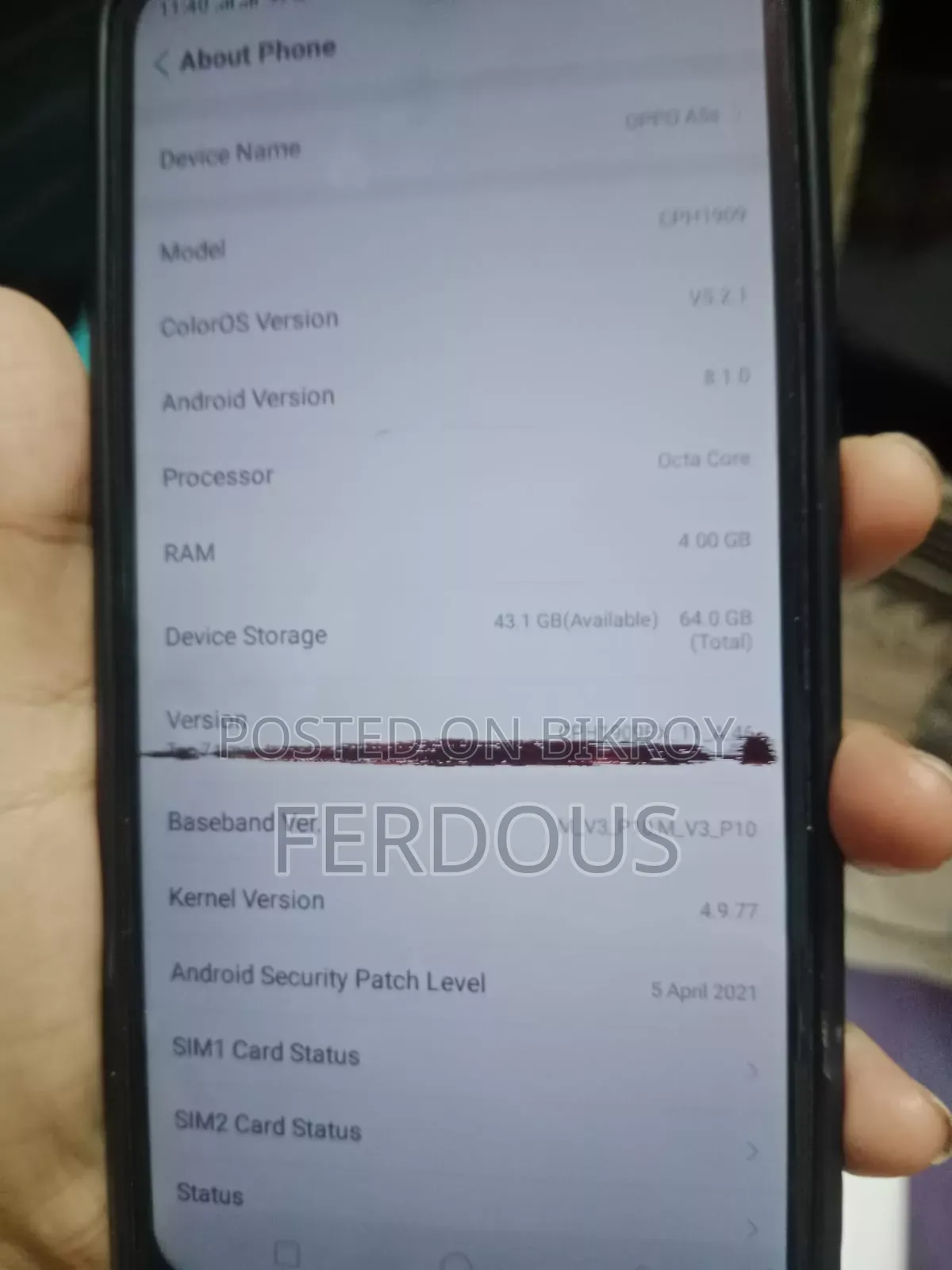 Oppo A5s (AX5s) 64 GB Gray