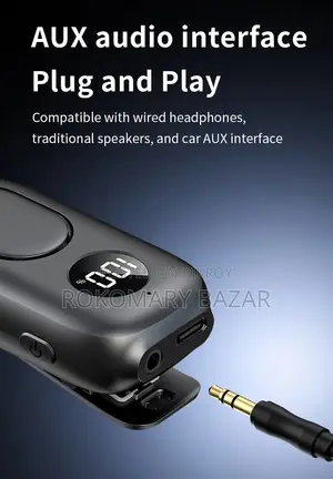 KEBIDUMEI Bluetooth 6.0 Audio Receiver 3.5mm Lavalier Wireless Adapter