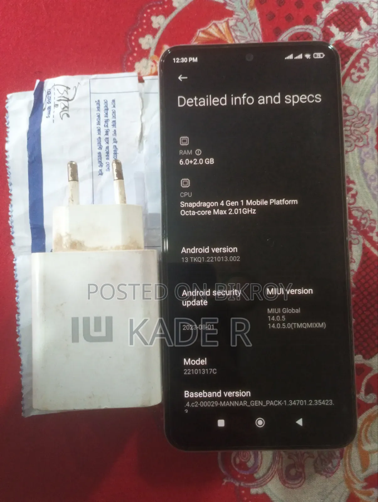 Xiaomi Redmi Note 12 5G 128 GB White