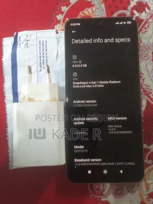 Xiaomi Redmi Note 12 5G 128 GB White