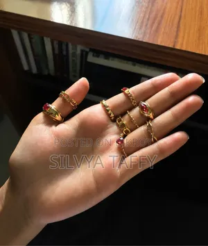9 PCS Golden Fashionable Ring Set for Women