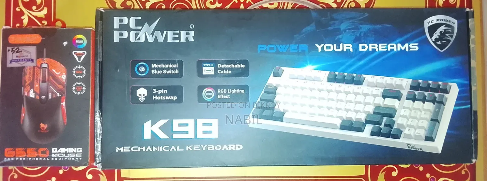 Gaming Mouse Keyboard Combo