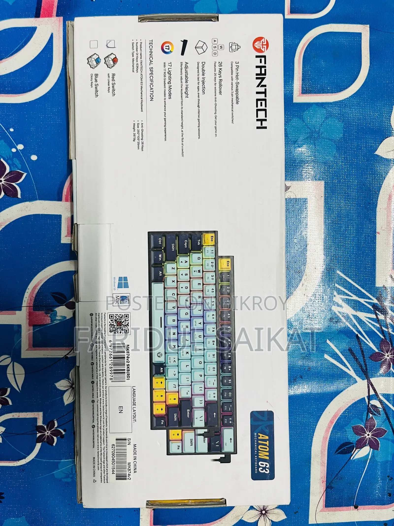 Fantech Atom 63 Mizu Edition Mechanical Keyboard