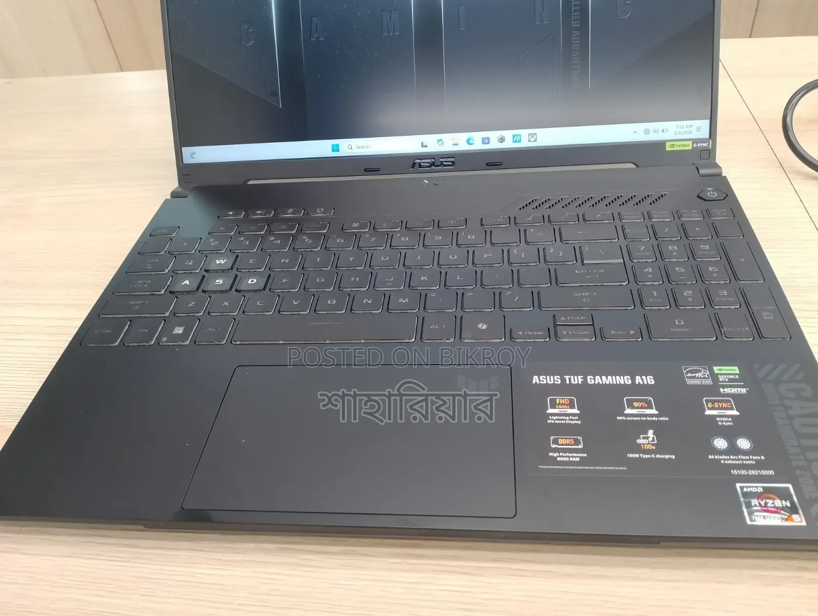 Laptop Asus TUF Gaming A16 16GB AMD Ryzen 5 SSD 512GB
