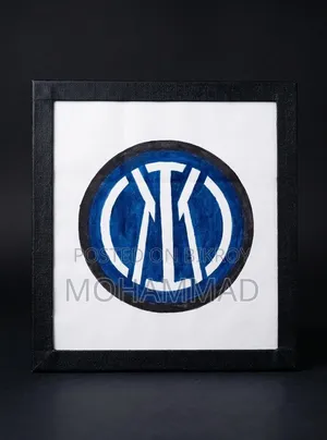 Handmade Inter Milan Logo Wall Frame – Premium Football Room Decor