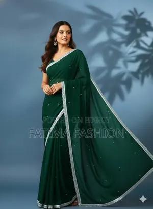 ব্লাউজ পিস সহ জর্জেট শাড়ি