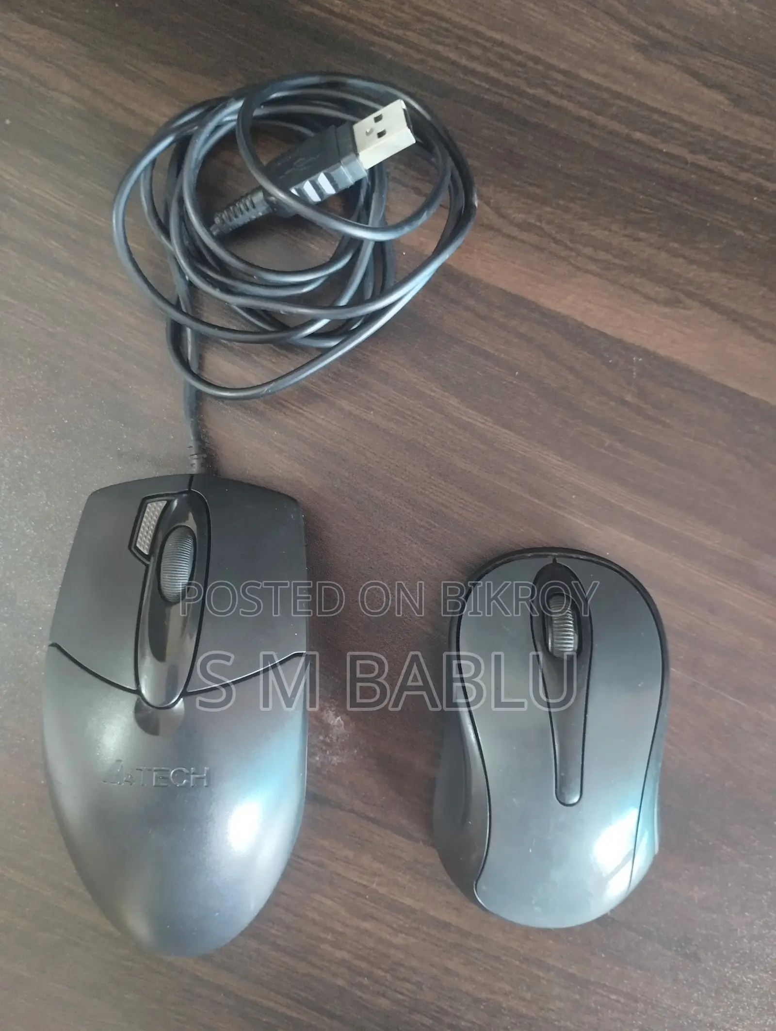 A4tech Wired Optical Mouse - 2x Click A4TECH Wireless Mouse.