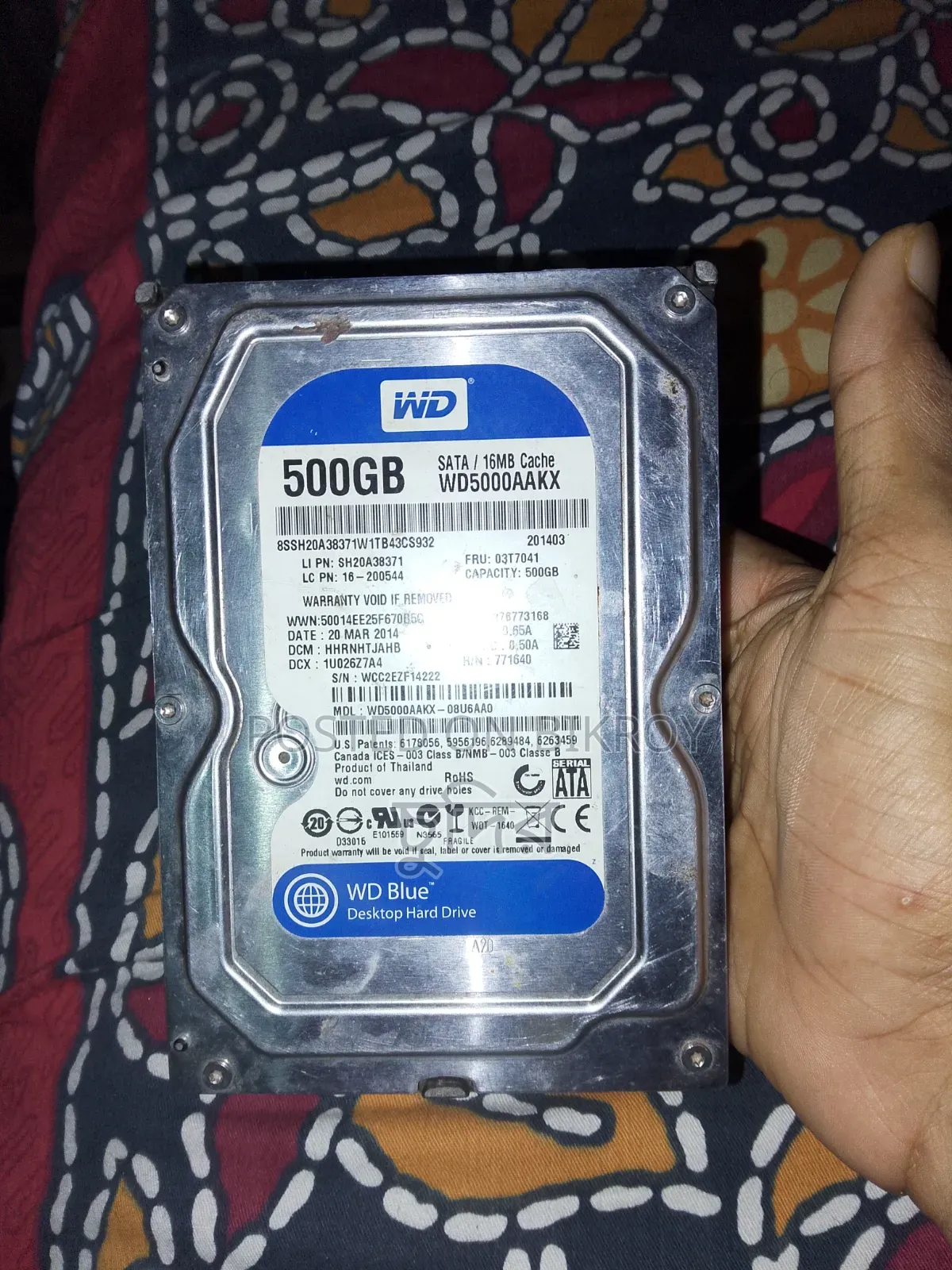 ডাব্লিউডি ব্লু ৫০০জিবি হার্ড ডিস্ক