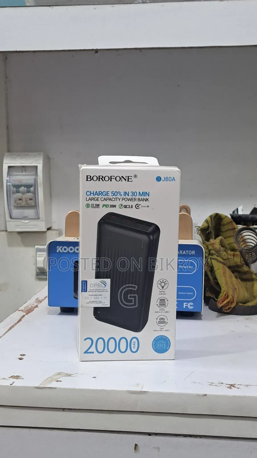 🔋 BOROFONE 20000mAh Fast Charging Power Bank