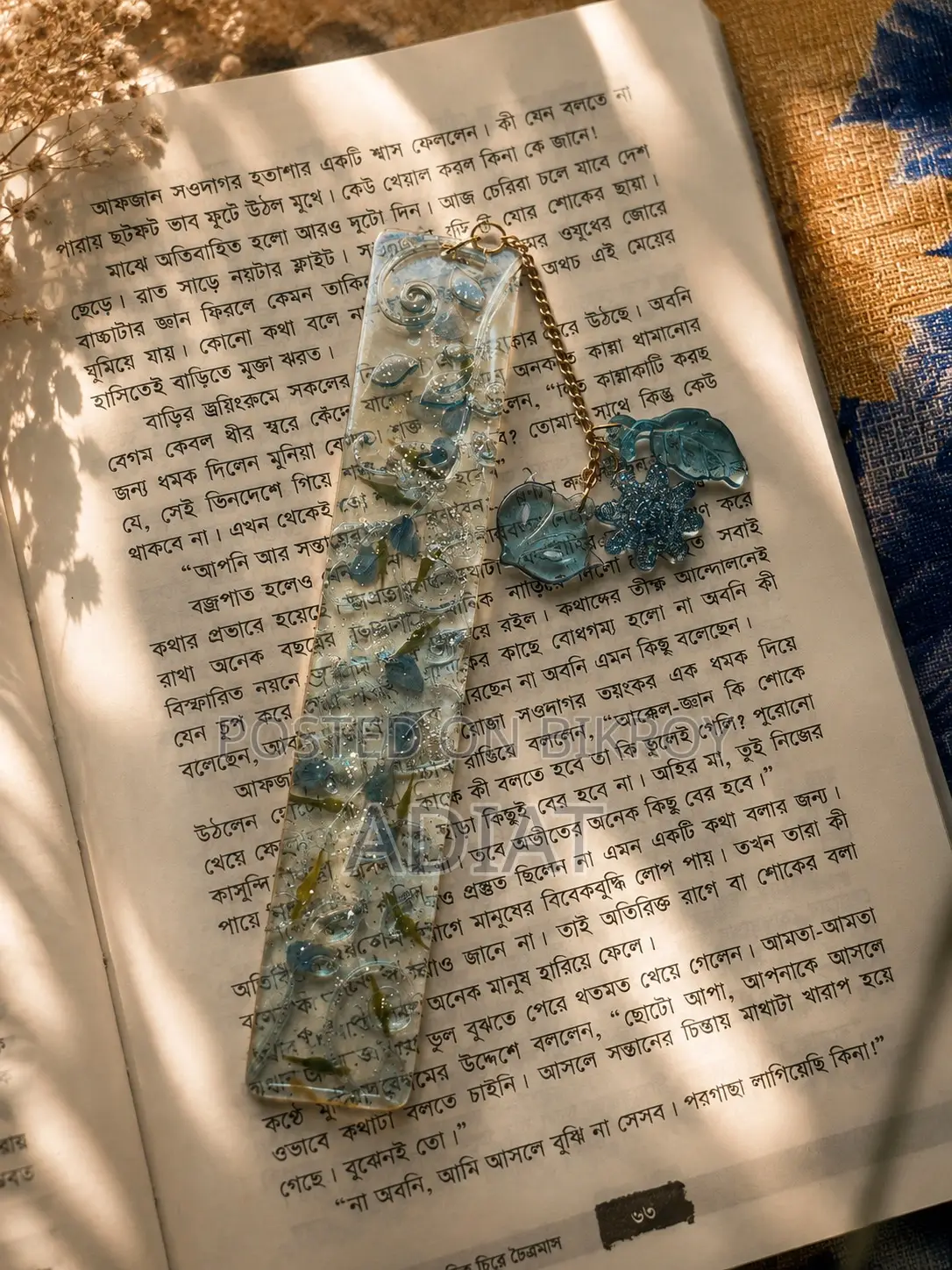Handmade Resin Bookmark | Aesthetic Unique Gift