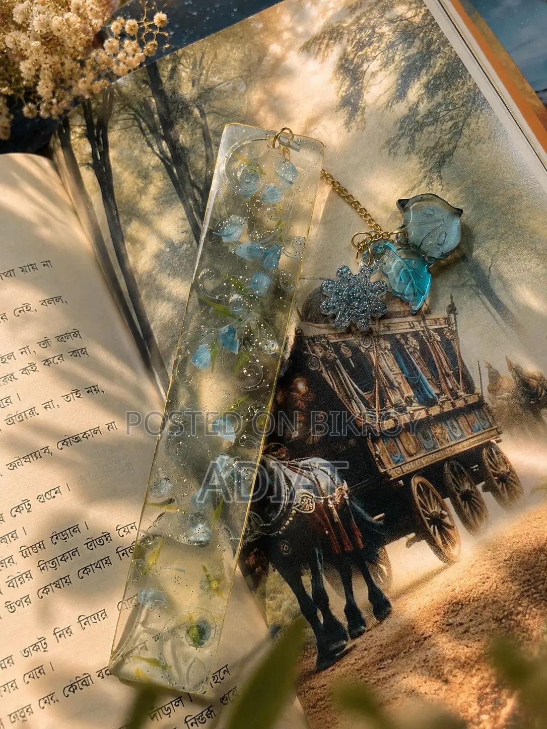 Handmade Resin Bookmark | Aesthetic Unique Gift