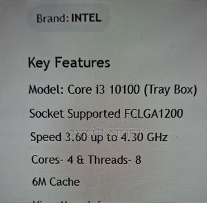 10th Generation i3 Intel Processor