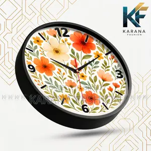 Karana Fashion (KW18) 12-Inch Blooming Floral Wall Clock