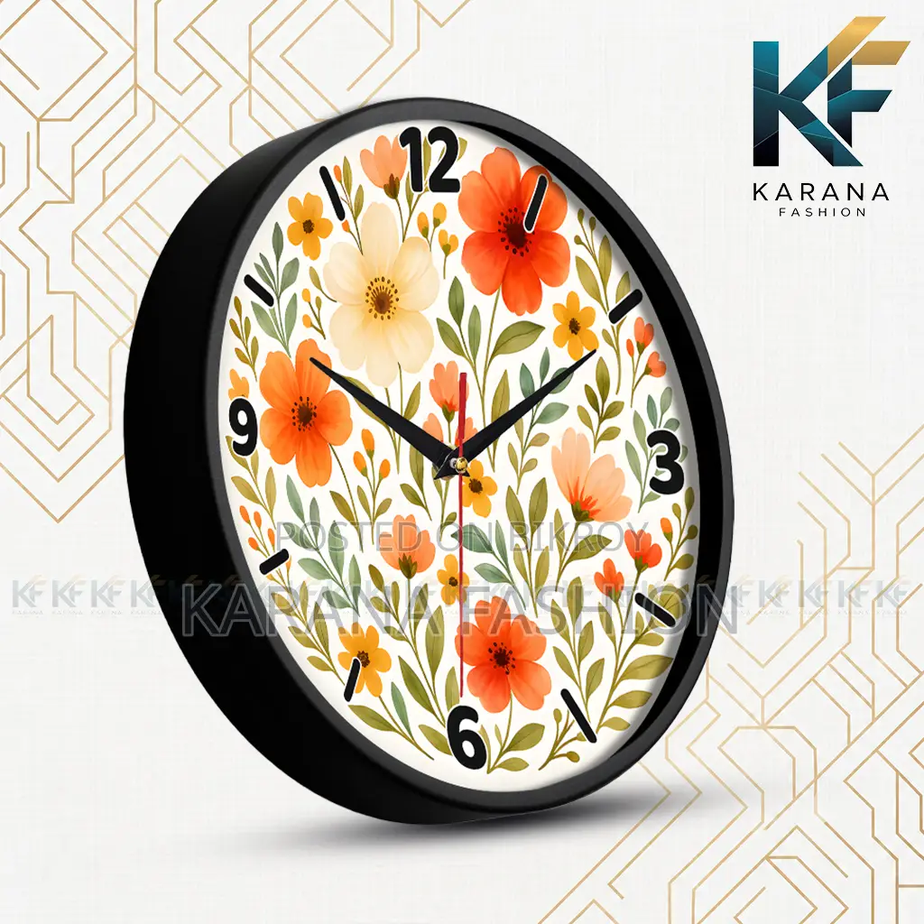 Karana Fashion (KW18) 12-Inch Blooming Floral Wall Clock