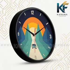 Karana Fashion (KW19) 12-Inch Sunset Road Trip Wall Clock
