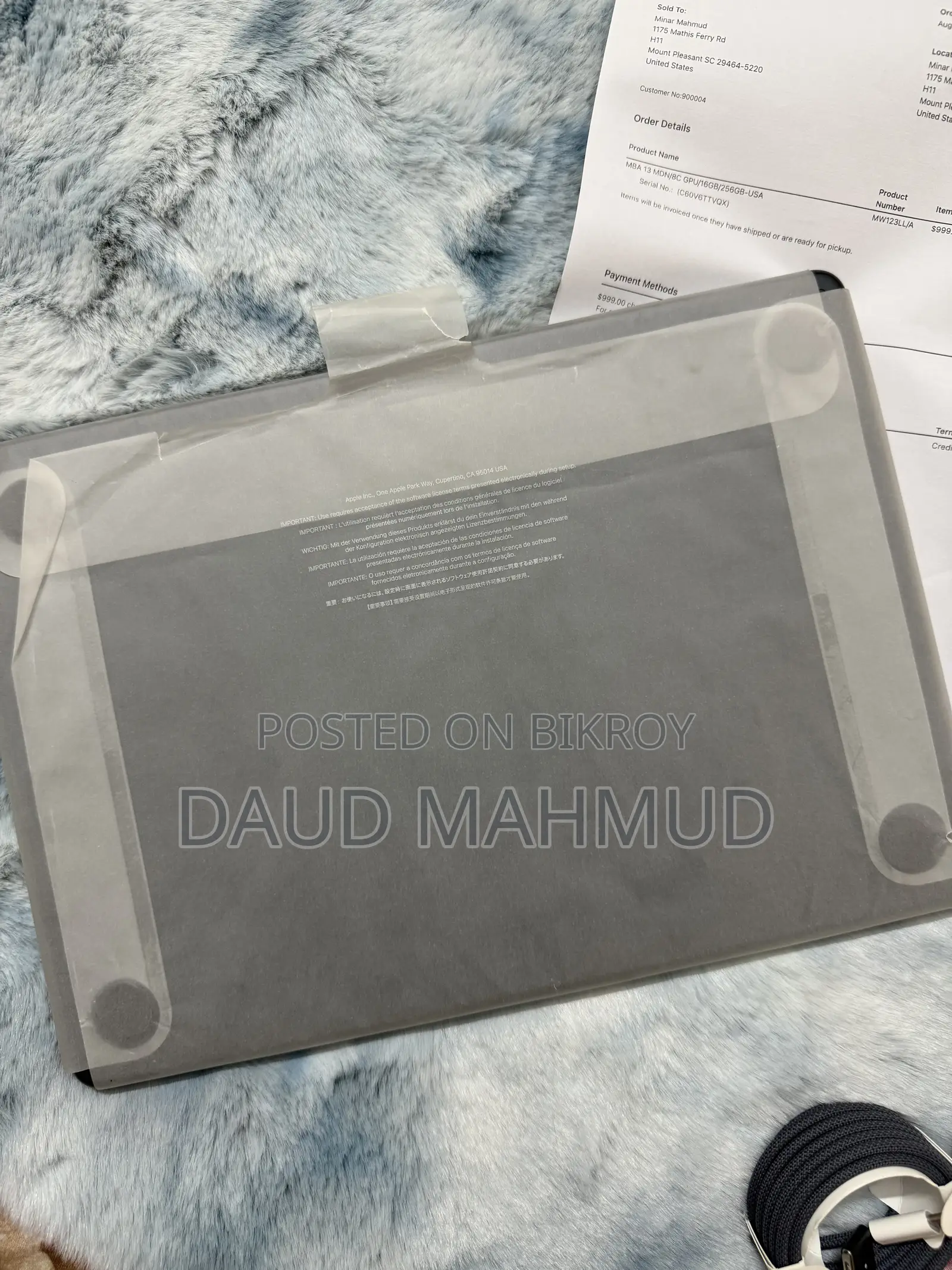 New Laptop Apple MacBook Air 16GB Apple M4 SSD 256GB