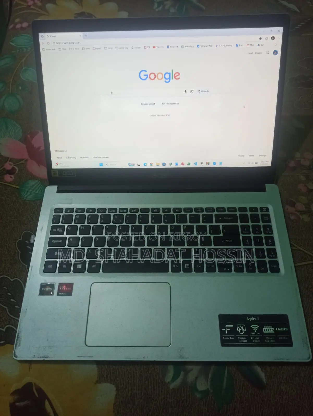 Laptop Acer Aspire 3 12GB AMD Ryzen 3 HDD 1T
