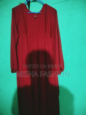 Elegant Red Abaya Borka for Women