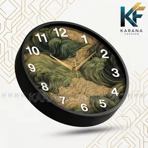 Karana Fashion (KW22) 12-Inch Vintage Oriental Waves Wall Clock