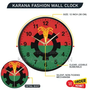 Karana Fashion (KW23) 12-Inch National Heritage Wall Clock