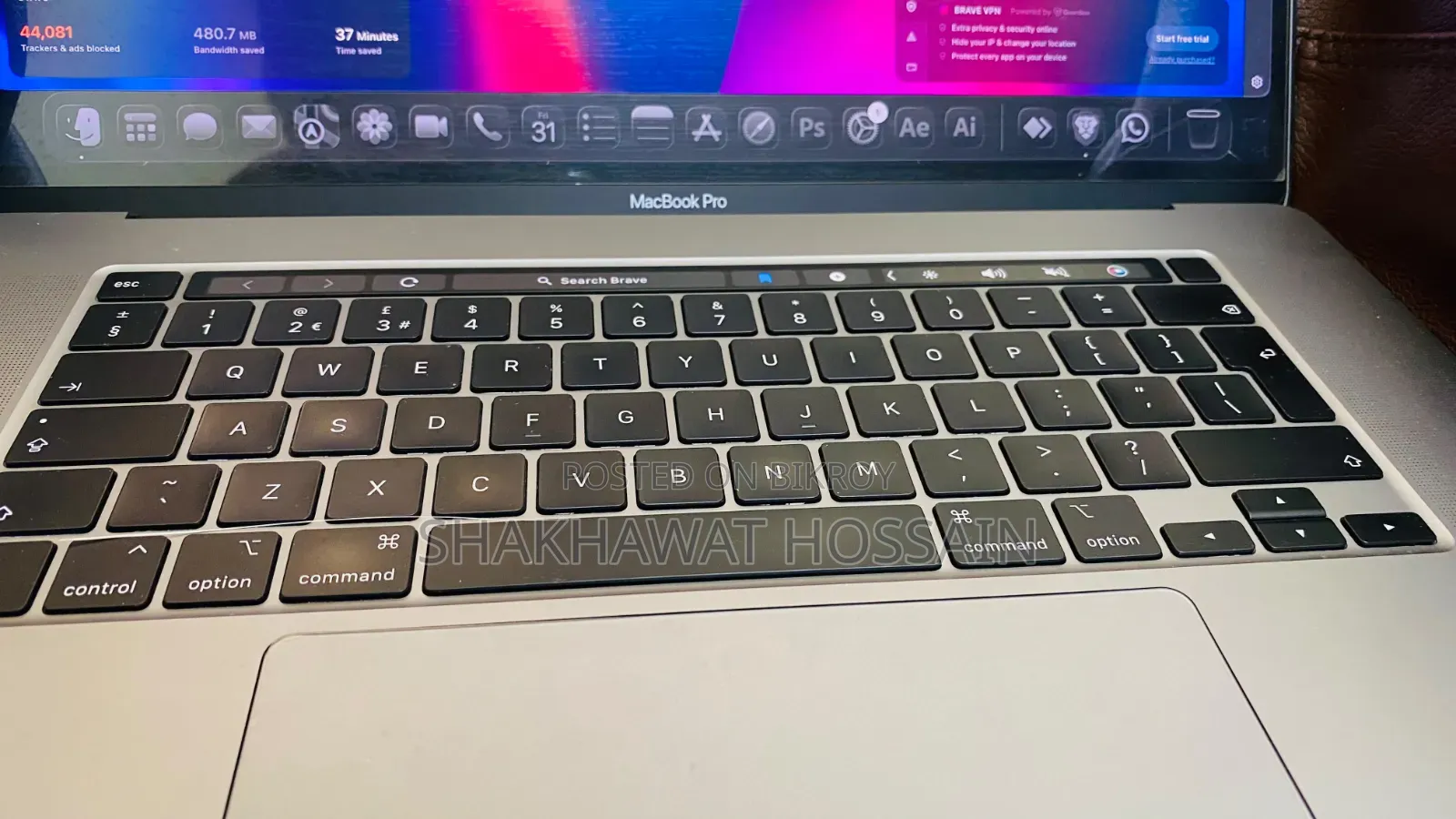 Laptop Apple MacBook 2019 16GB Intel Core i7 SSD 512GB