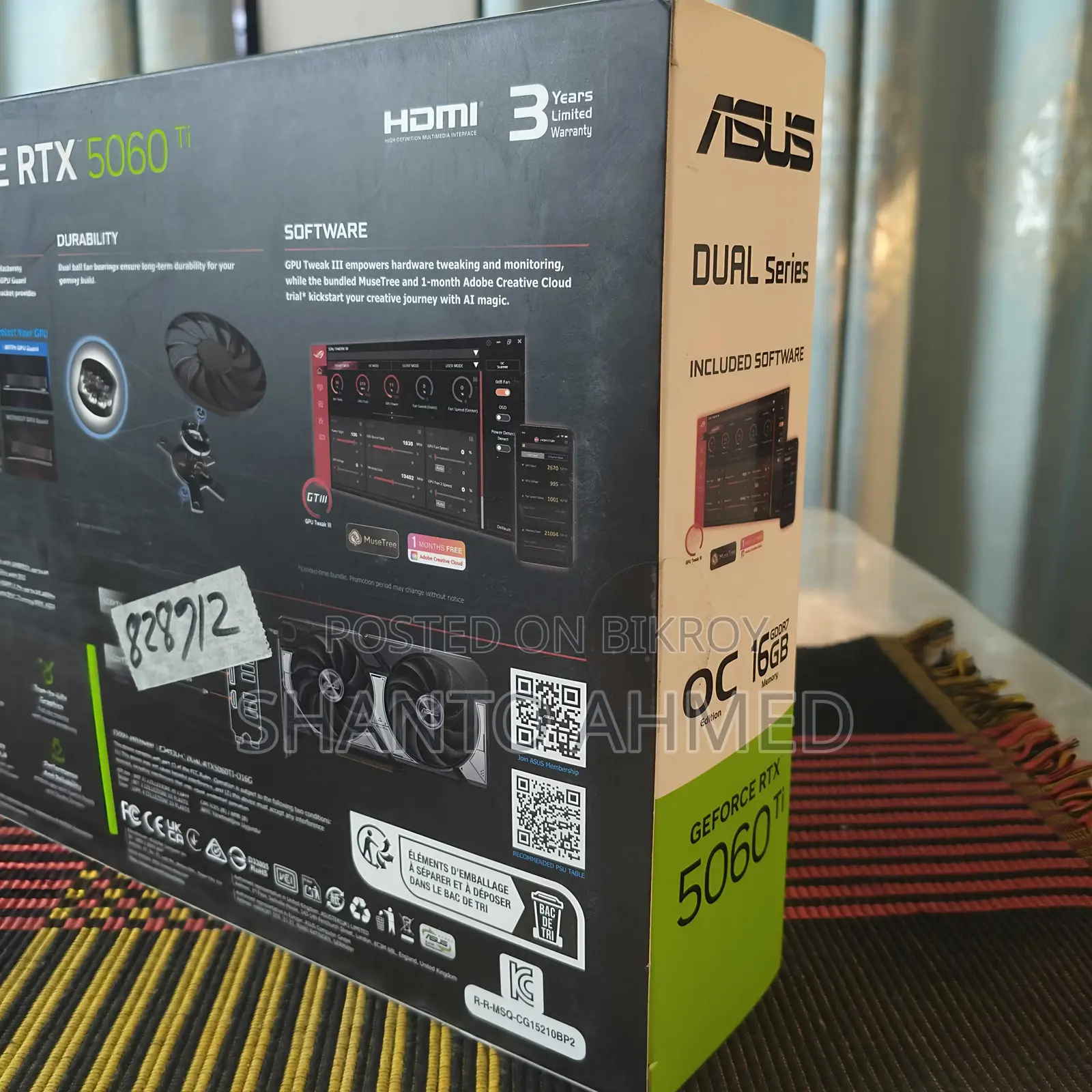 ASUS Dual GeForce RTX 5060 Ti OC Edition — 16GB GDDR7