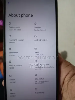 Realme C33 128 GB Black